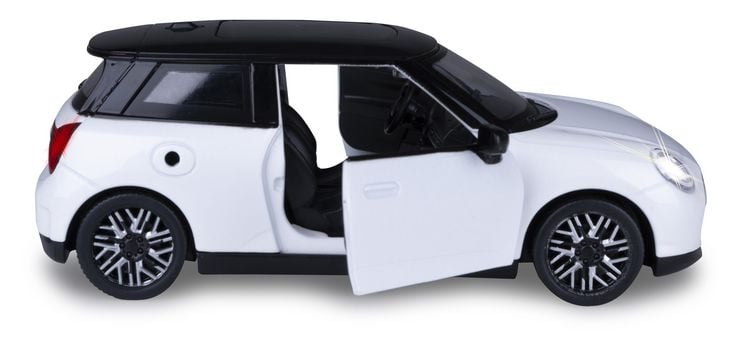 Produktbild: BMW Mini Cooper Diecast 1:28 wei&szlig; inkl. Knopfzellen