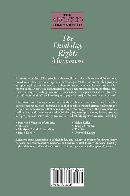 Produktbild: The ABC-Clio Companion to the Disability Rights Movement