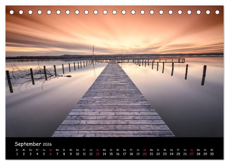 Produktbild: silent minutes - Lichtstimmungen im 5-Seen-Land (Tischkalender 2026 DIN A5 quer), CALVENDO Monatskalender