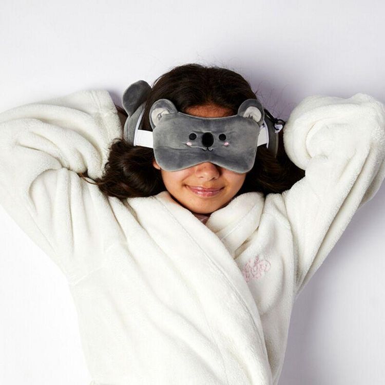 Produktbild: Relaxeazzz Pl&uuml;sch Koalab&auml;r Reisekissen & Schlafmaske