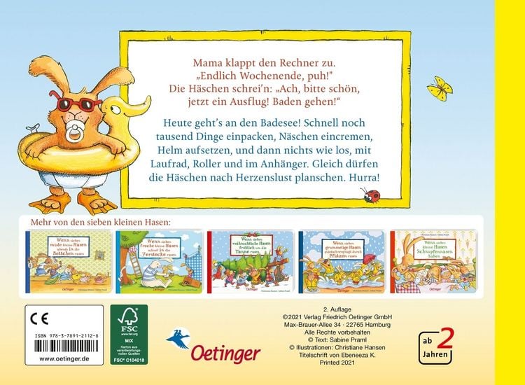 Produktbild: Wenn sieben kleine Badehasen quietschfidel ans Wasser rasen