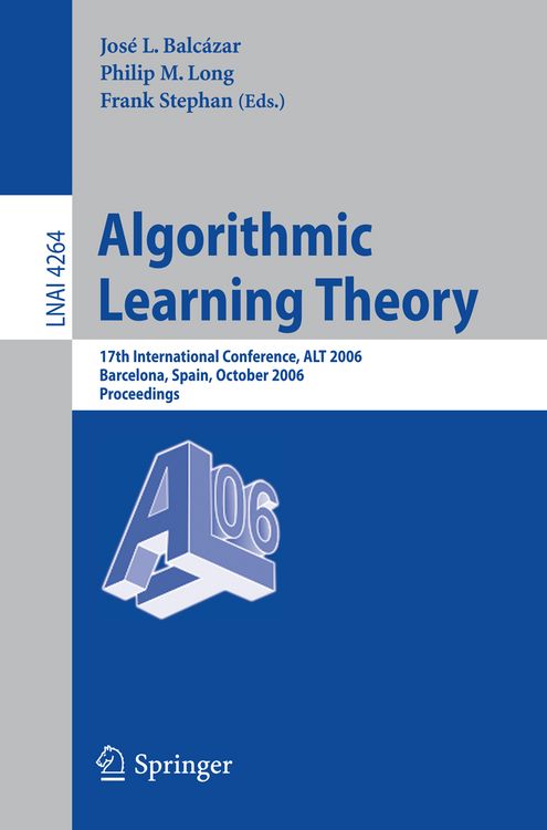 Produktbild: Algorithmic Learning Theory