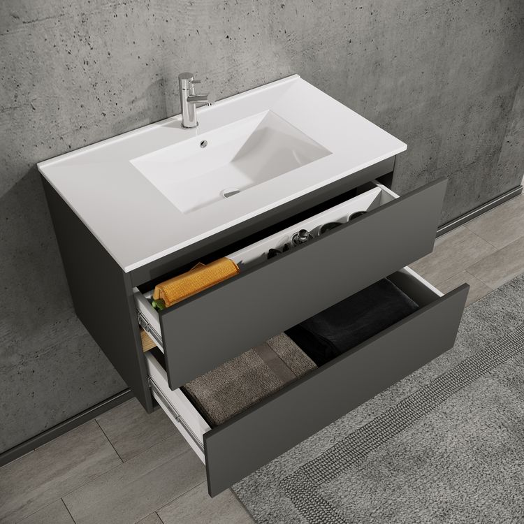 Produktbild: 4 tlg. Badm&ouml;bel-Set mit Waschbecken Cosila-I 81 cm