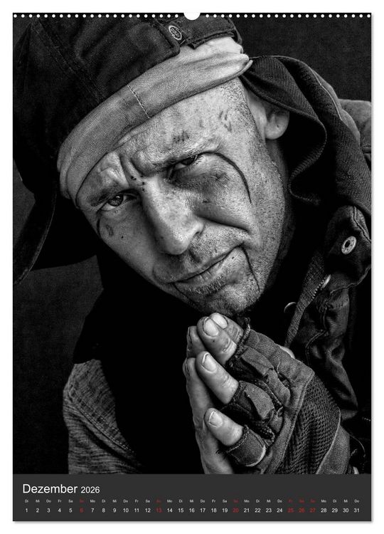 Produktbild: Obdachlos. Die Gesichter der Armut (Wandkalender 2026 DIN A2 hoch), CALVENDO Monatskalender