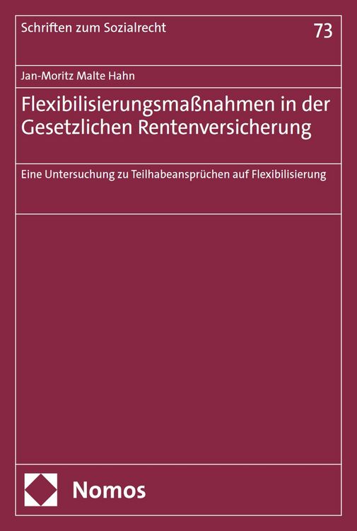Produktbild: Flexibilisierungsma&szlig;nahmen in der Gesetzlichen Rentenversicherung