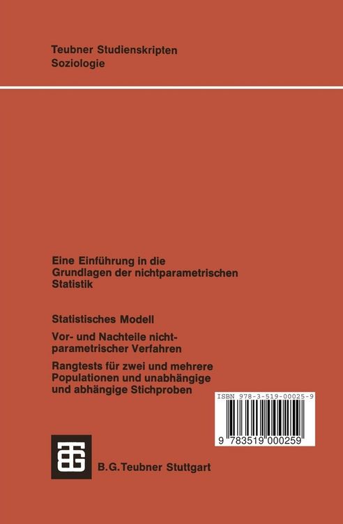 Produktbild: Nichtparametrische Statistik