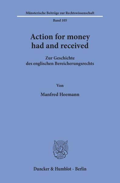 Produktbild: Action for money had and received.