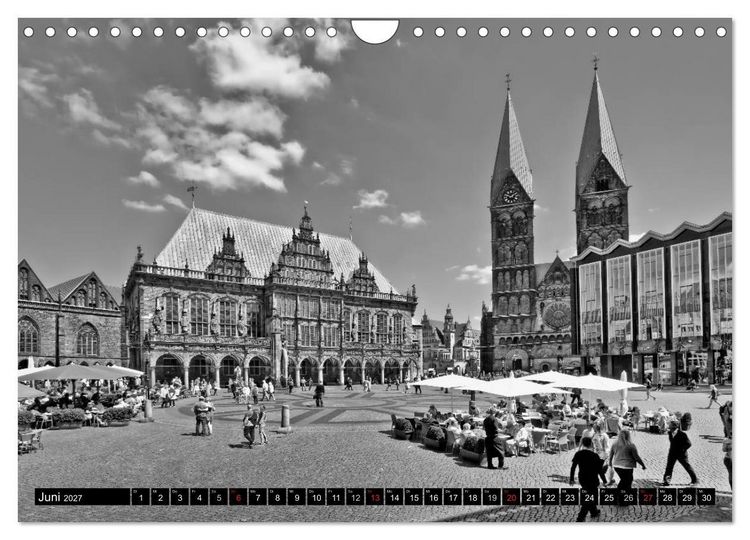 Produktbild: Historisches Bremen (Wandkalender 2027 DIN A4 quer), CALVENDO Monatskalender
