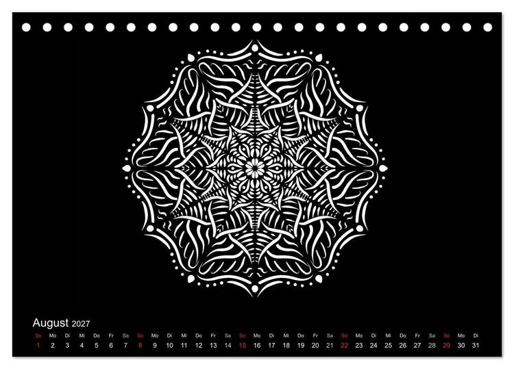 Produktbild: Entspannung und Ruhe durch Mandalas (Tischkalender 2027 DIN A5 quer), CALVENDO Monatskalender