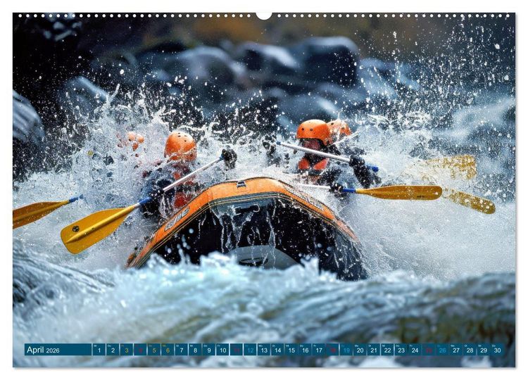 Produktbild: Faszination Wildwasser - Rafting (Wandkalender 2026 DIN A2 quer), CALVENDO Monatskalender