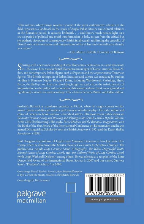 Produktbild: Dante and Italy in British Romanticism