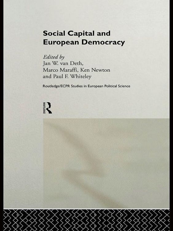 Produktbild: Social Capital and European Democracy