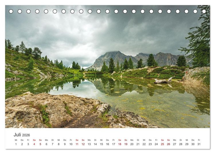 Produktbild: Alpensee - Wunder der Natur (Tischkalender 2026 DIN A5 quer), CALVENDO Monatskalender