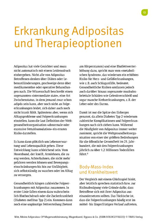 Produktbild: Meine Adipositas-OP. Magenverkleinerung, Magenband, Bypass & Co.