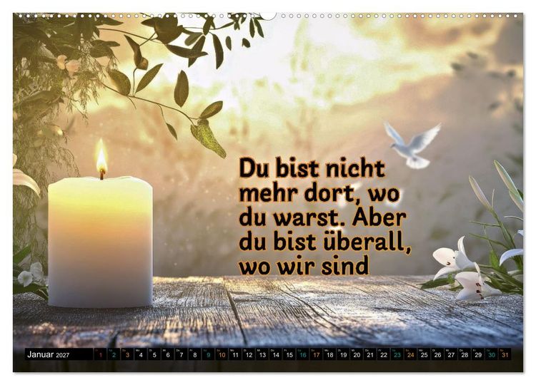 Produktbild: Trost - in stillen Momenten (Wandkalender 2027 DIN A2 quer), CALVENDO Monatskalender