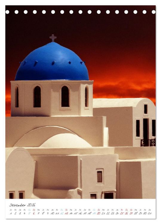 Produktbild: Santorini im Focus (Tischkalender 2026 DIN A5 hoch), CALVENDO Monatskalender