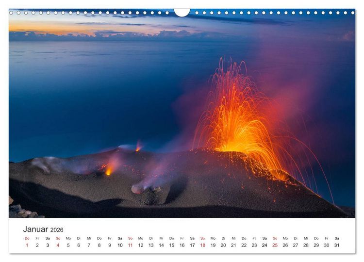 Produktbild: Vulkane 2026 (Wandkalender 2026 DIN A3 quer), CALVENDO Monatskalender
