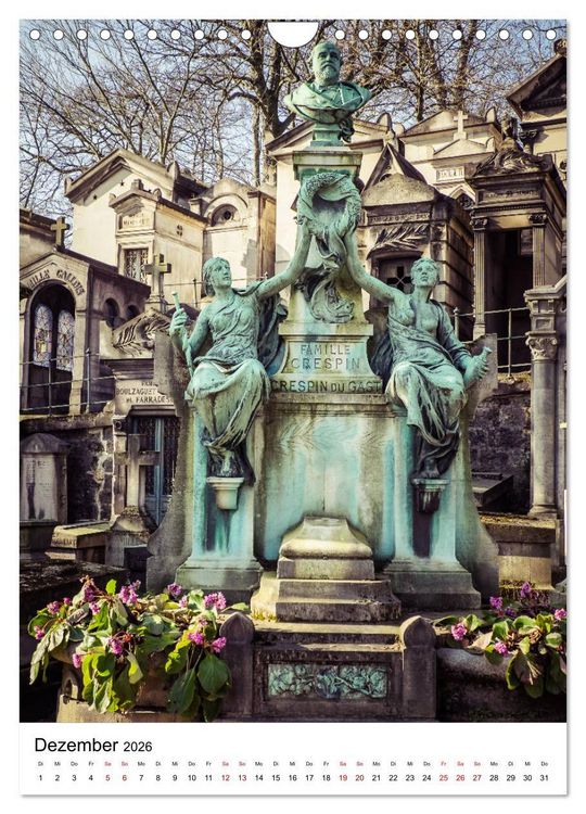 Produktbild: Le Cimeti&egrave;re du P&egrave;re-Lachaise in Paris (Wandkalender 2026 DIN A4 hoch), CALVENDO Monatskalender