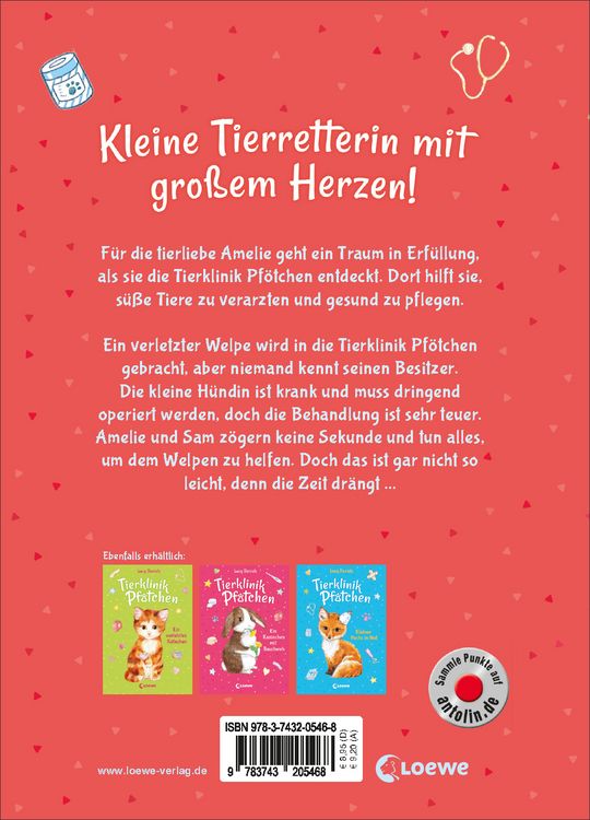 Produktbild: Tierklinik Pf&ouml;tchen (Band 4) - Hilfe f&uuml;r den kranken Welpen