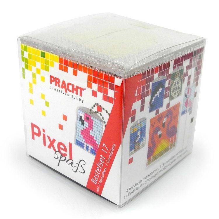 Produktbild: PRACHT Pixel Mix Bastelset Nr. 17 4 Medaillons im W&uuml;rfel