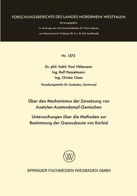 Produktbild: &Uuml;ber den Mechanismus der Zersetzung von Azetylen-Azetondampf-Gemischen
