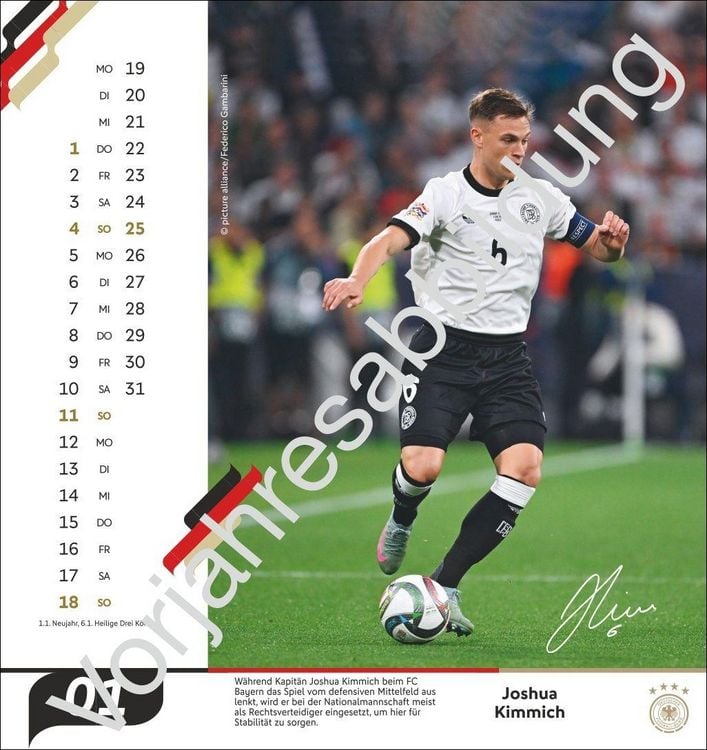 Produktbild: DFB M&auml;nner Postkartenkalender 2027