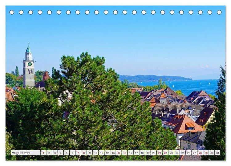 Produktbild: Bodensee - Traumlandschaften am Wasser (Tischkalender 2027 DIN A5 quer), CALVENDO Monatskalender