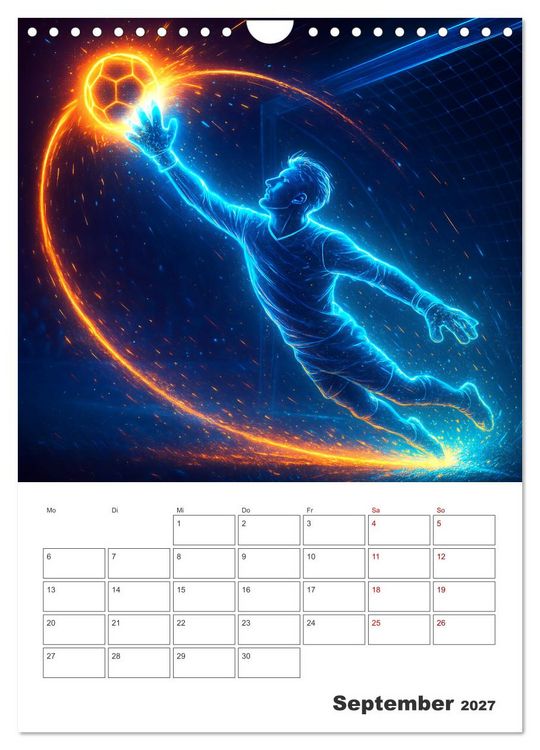 Produktbild: Vision Fu&szlig;ball Licht - Kraft - Spiel (Wandkalender 2027 DIN A4 hoch), CALVENDO Monatskalender