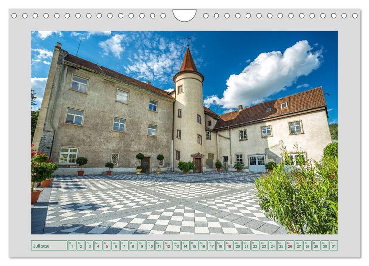Produktbild: Schl&ouml;sser in Baden-W&uuml;rttemberg (Wandkalender 2026 DIN A4 quer), CALVENDO Monatskalender
