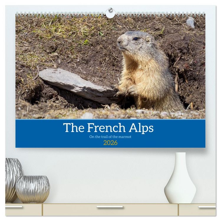 Produktbild: The French Alps, on the trail of the marmot (High Quality Premium Wall Calendar 2026 DIN A2 landscape),CALVENDO 12 Month Wall Calendar