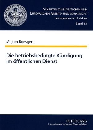 Produktbild: Die betriebsbedingte Kuendigung im oeffentlichen Dienst