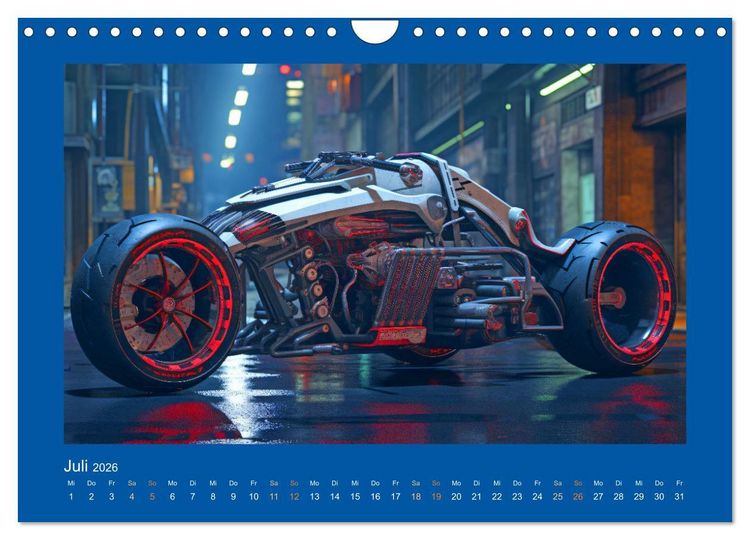 Produktbild: Zukunftsvisionen auf R&auml;dern - Dystopische Fahrzeuge (Wandkalender 2026 DIN A4 quer), CALVENDO Monatskalender