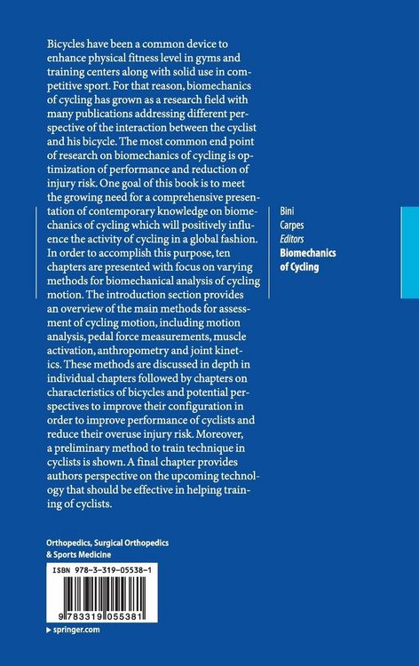 Produktbild: Biomechanics of Cycling