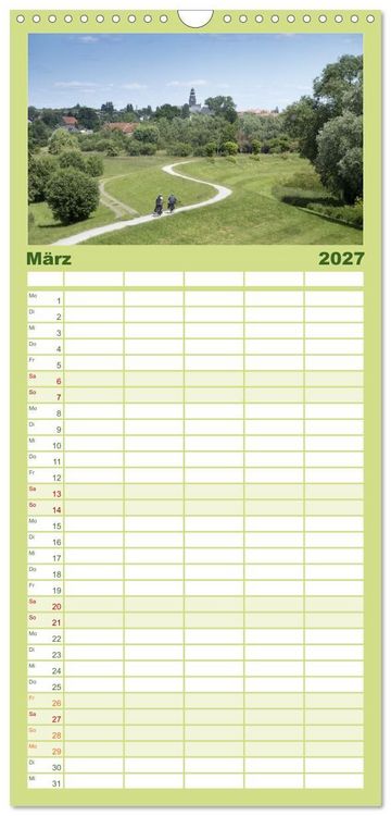 Produktbild: Familienplaner 2027 - Elbetal Nord - Radland Deutschland mit 5 Spalten (Wandkalender, 21 x 45 cm) CALVENDO