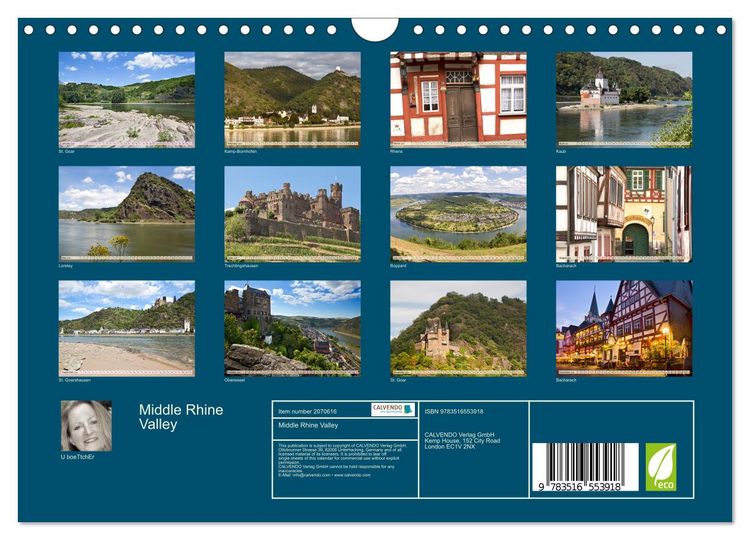 Produktbild: Middle Rhine Valley (Wall Calendar 2026 DIN A4 landscape), CALVENDO 12 Month Wall Calendar