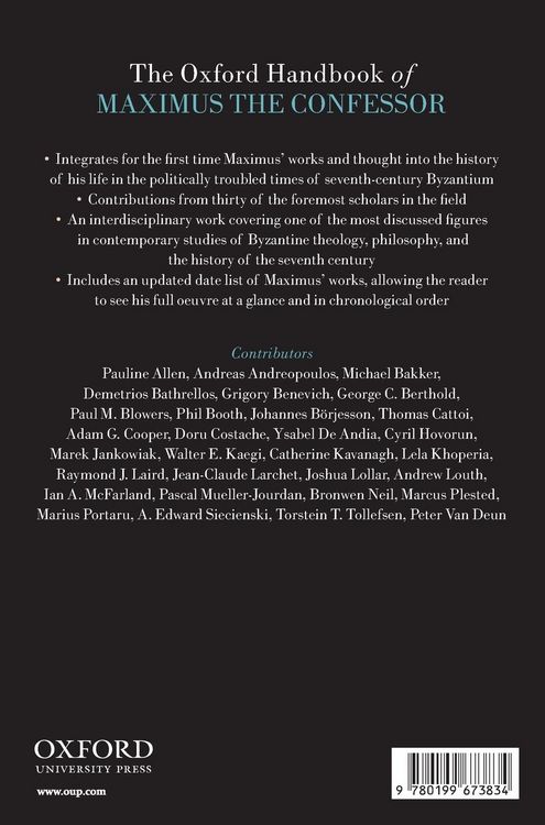 Produktbild: The Oxford Handbook of Maximus the Confessor