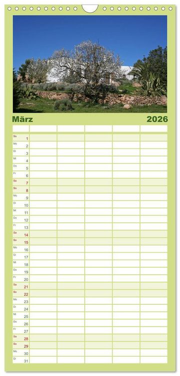 Produktbild: Familienplaner 2026 - Zauberhaftes Ibiza mit 5 Spalten (Wandkalender, 21 x 45 cm) CALVENDO