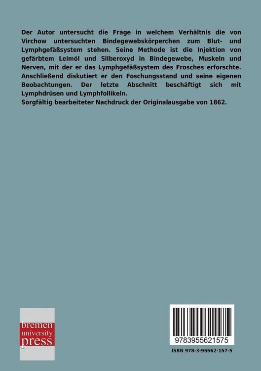 Produktbild: Die Lymphgef&auml;&szlig;e und ihre Beziehung zum Bindegewebe