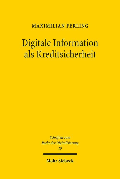 Produktbild: Ferling, M: Digitale Information als Kreditsicherheit