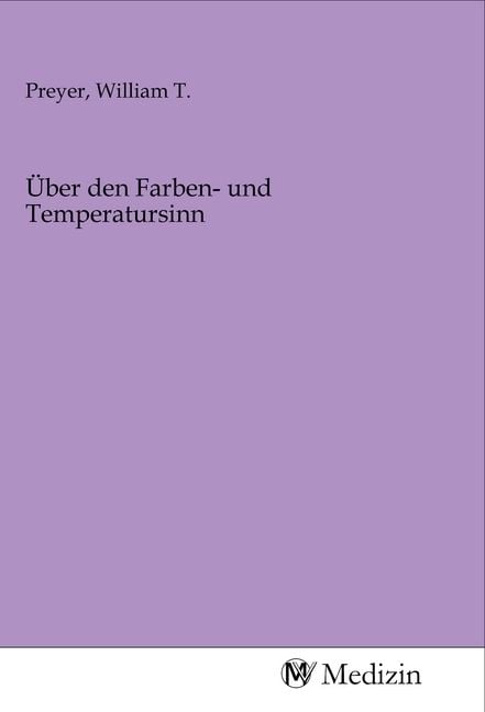 Produktbild: &Uuml;ber den Farben- und Temperatursinn