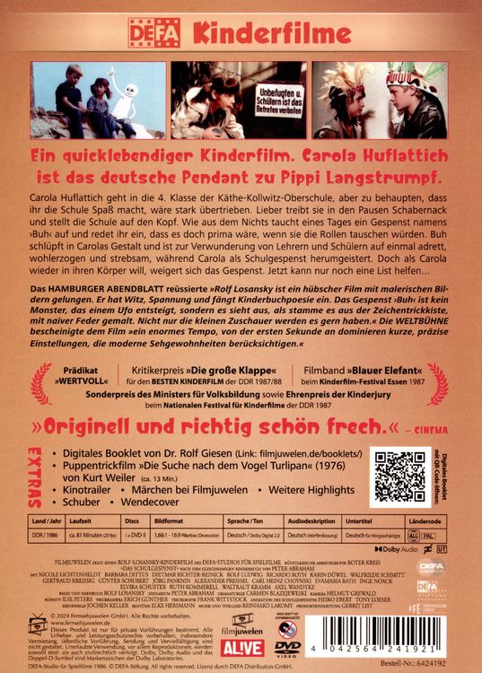 Produktbild: Das Schulgespenst (Filmjuwelen / DEFA-M&auml;rchen)