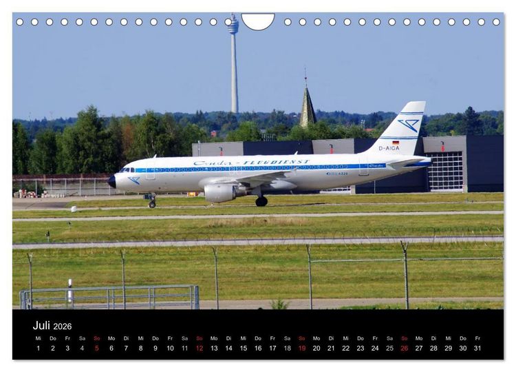 Produktbild: Giganten der L&uuml;fte am Airport Stuttgart (Wandkalender 2026 DIN A4 quer), CALVENDO Monatskalender