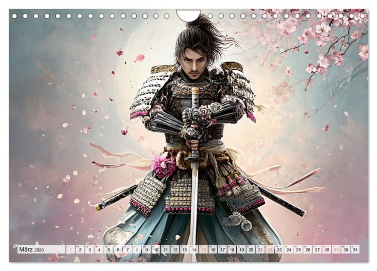 Produktbild: Die Seele des Schwertes &ndash; Samurai im Bild (Wandkalender 2026 DIN A4 quer), CALVENDO Monatskalender
