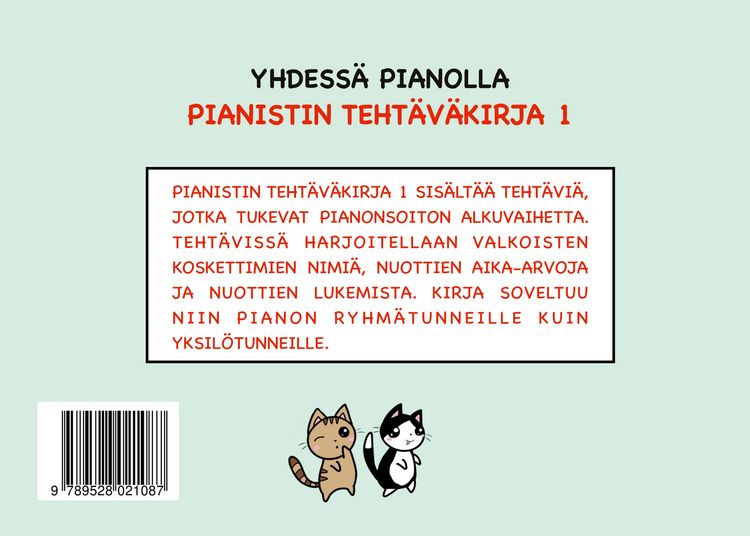 Produktbild: YHDESS&Auml; PIANOLLA Pianistin teht&auml;v&auml;kirja 1