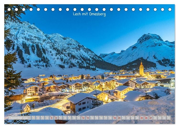 Produktbild: Winterdreams - Lech, Leutasch, Gurgl, Ischgl, S&ouml;lden (Tischkalender 2026 DIN A5 quer), CALVENDO Monatskalender