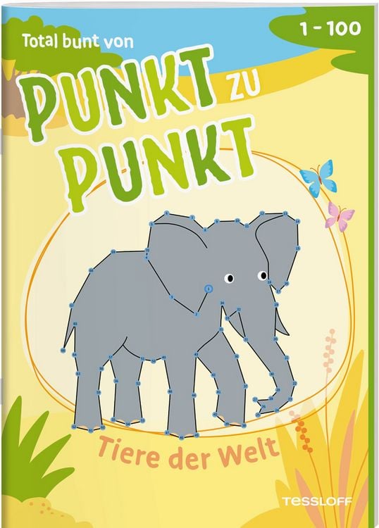 Produktbild: Total bunt von Punkt zu Punkt. Tiere der Welt. Von 1 bis 100