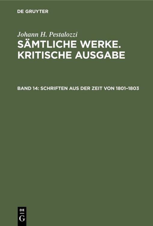 Produktbild: Schriften aus der Zeit von 1801&ndash;1803