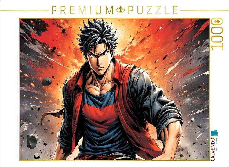 Produktbild: CALVENDO Puzzle Manga Superheld Toma Kurogane - Der Eiserne Schatten | 1000 Teile Lege-Gr&ouml;&szlig;e 64x48cm Foto-Puzzle f&uuml;r gl&uuml;ckliche Stunden