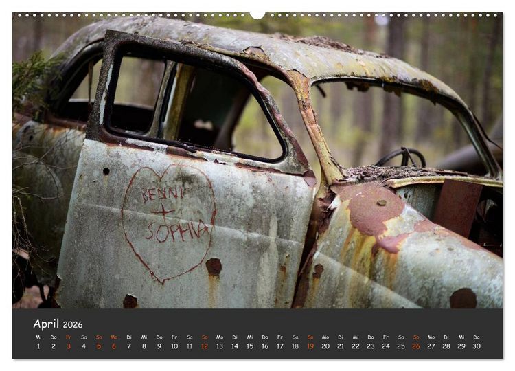 Produktbild: BILKYRKOG&Aring;RDEN Der Autofriedhof im Kyrk&ouml; Mosse (Wandkalender 2026 DIN A2 quer), CALVENDO Monatskalender