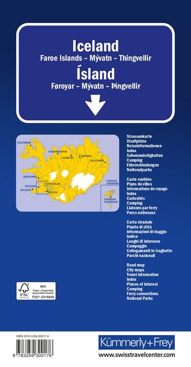 Produktbild: K&uuml;mmerly+Frey Strassenkarte Island 1:650.000